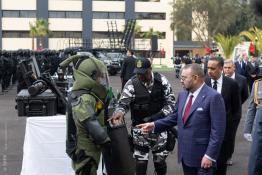 Image du Maroc Professionnelle de  Sa Majesté le Roi Mohammed VI, visite la Direction Générale de la Surveillance du Territoire national (DGST) et inaugure son Institut de formation spécialisée à Rabat, Mardi 24 Avril 2018. (Photo/ SPPR) via Jalilbounhar.com.
 